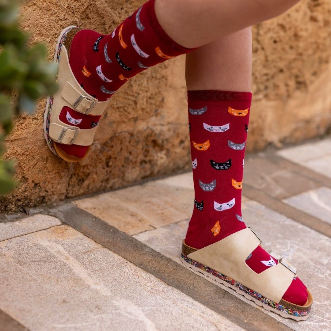 Red Cat Bamboo Socks