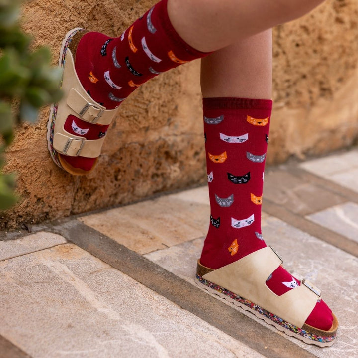 Red Cat Bamboo Socks