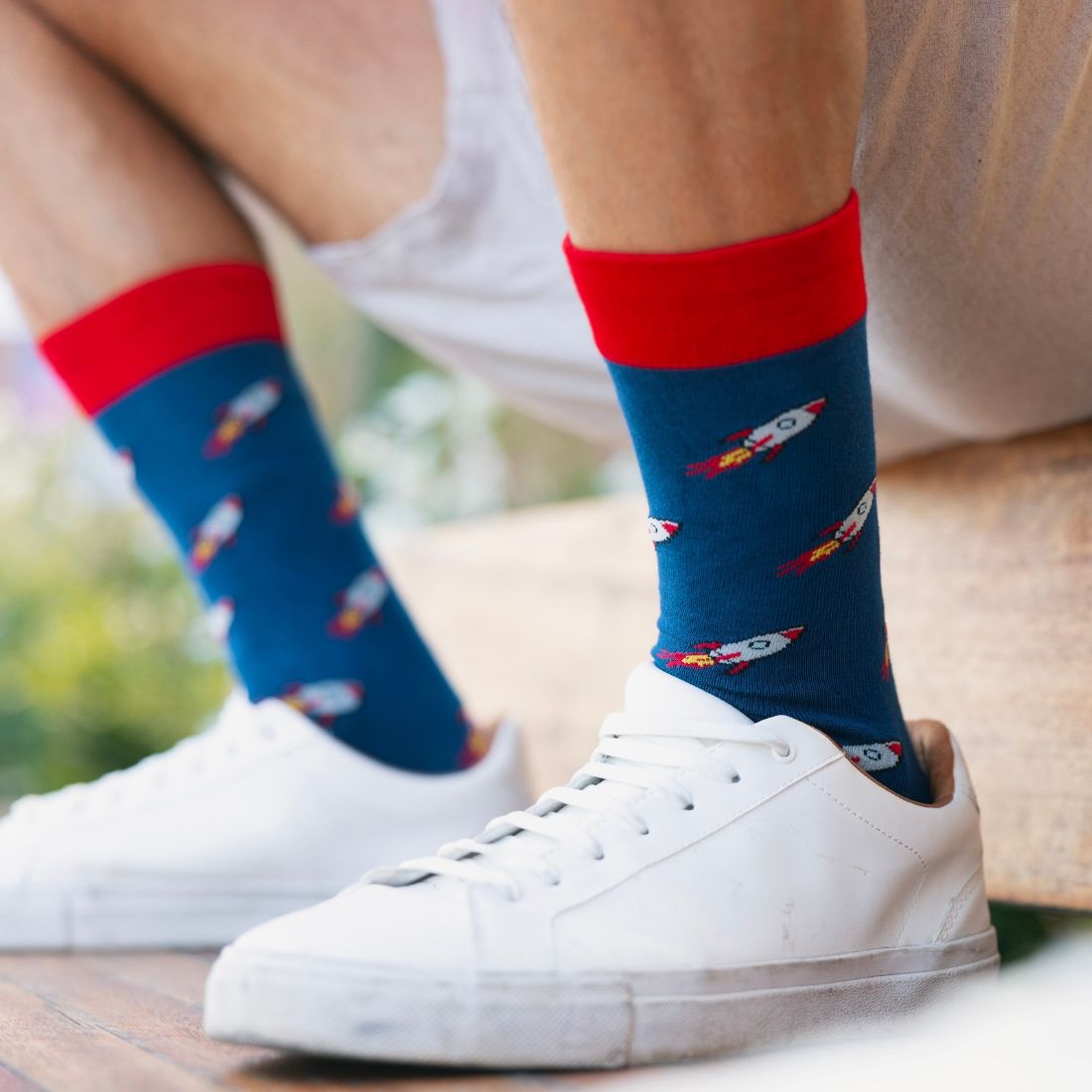 Rocket Socks Client Rocket Ship Bamboo Socks – Swole Panda