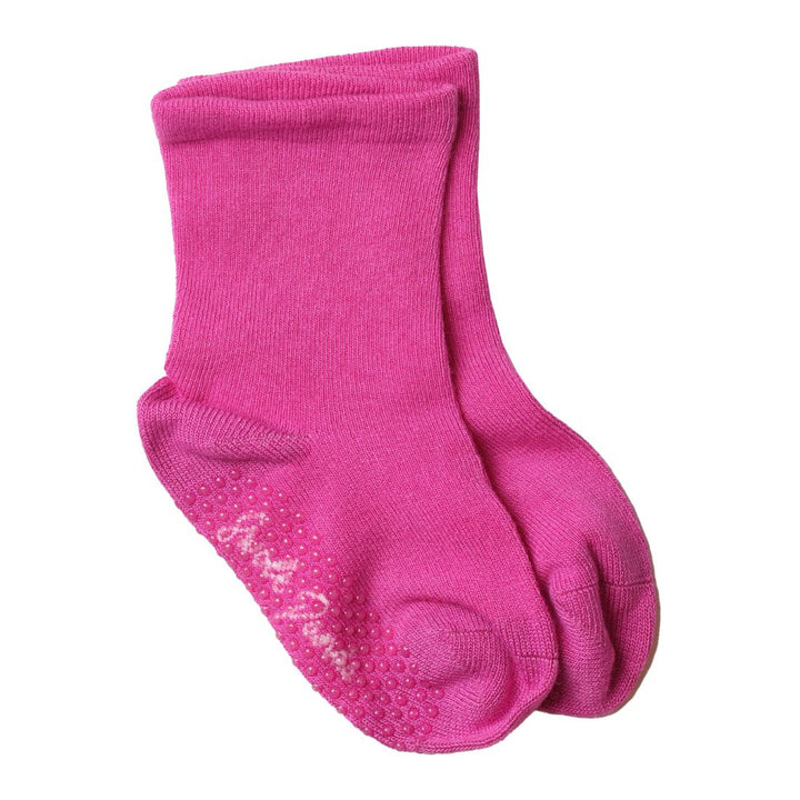 Children's Pink Bamboo Grip Socks