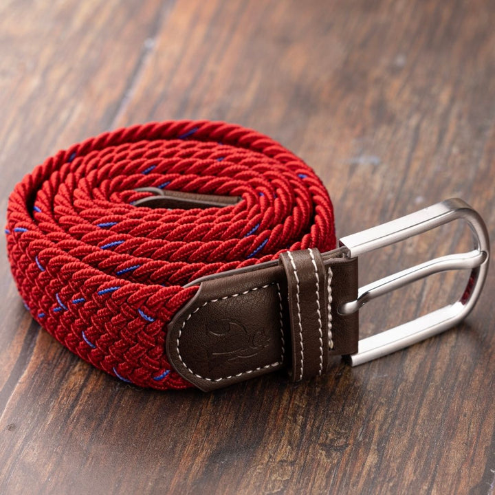 Woven Belt - Red & Blue Dot
