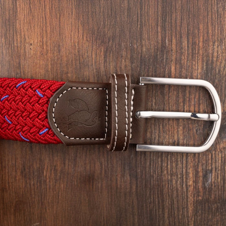 Woven Belt - Red & Blue Dot