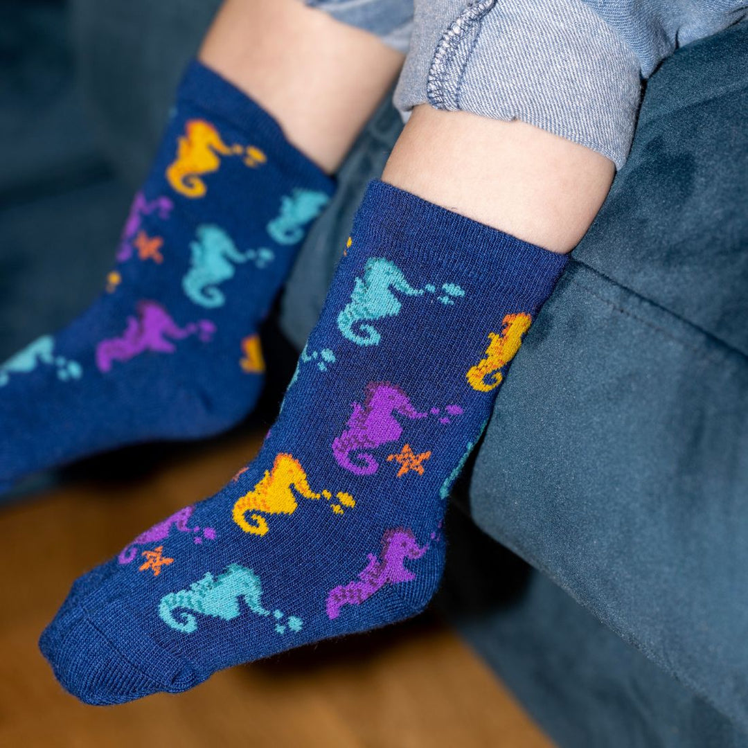 Children's Seahorse Bamboo Socks