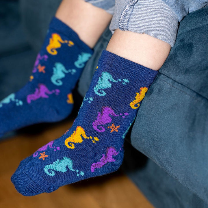 Children's Seahorse Bamboo Socks