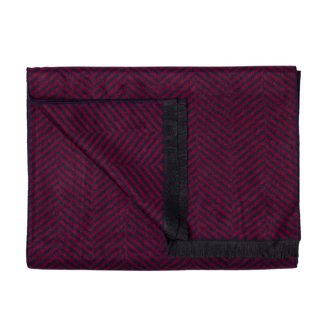 Red Herringbone Bamboo Scarf