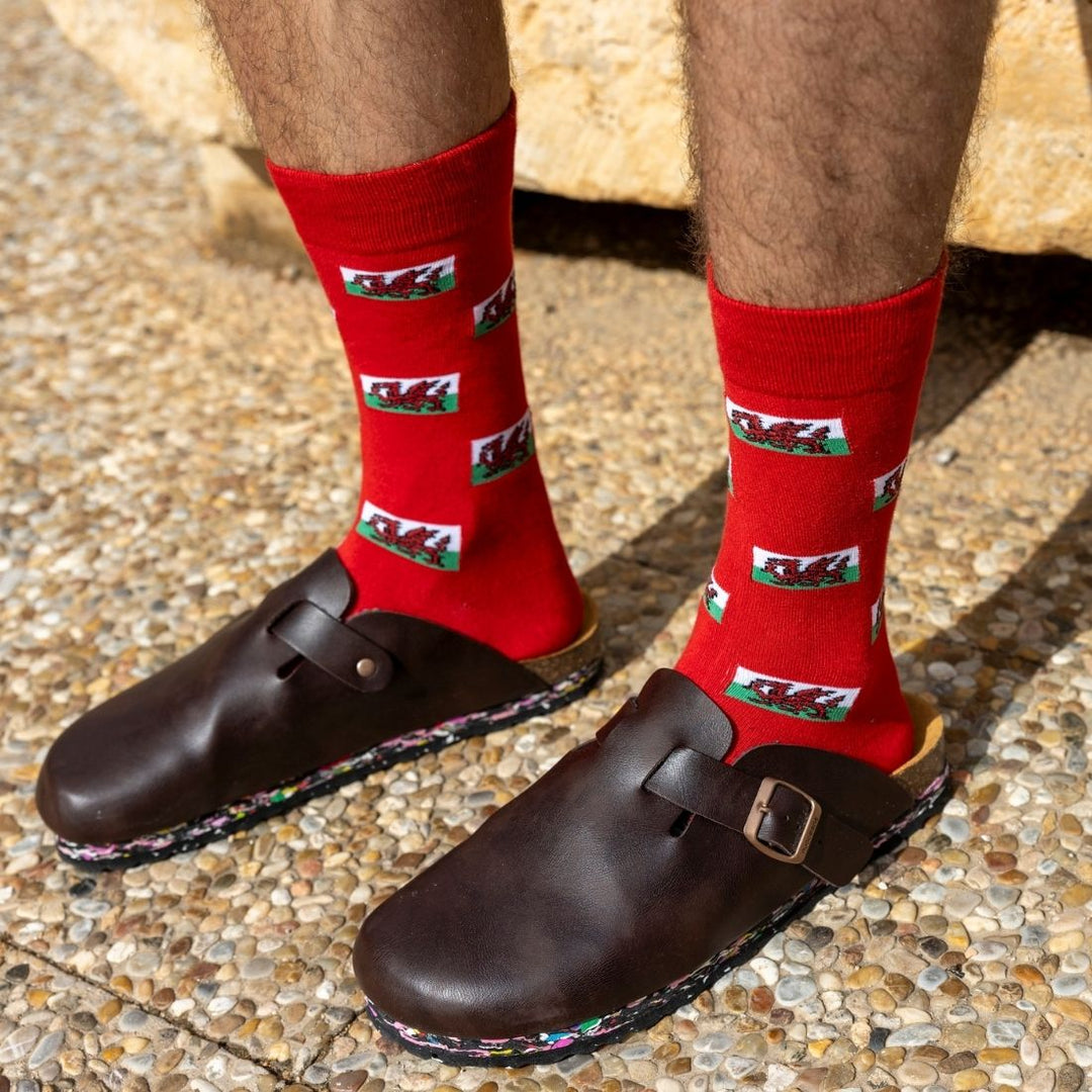 Welsh Flag Bamboo Socks