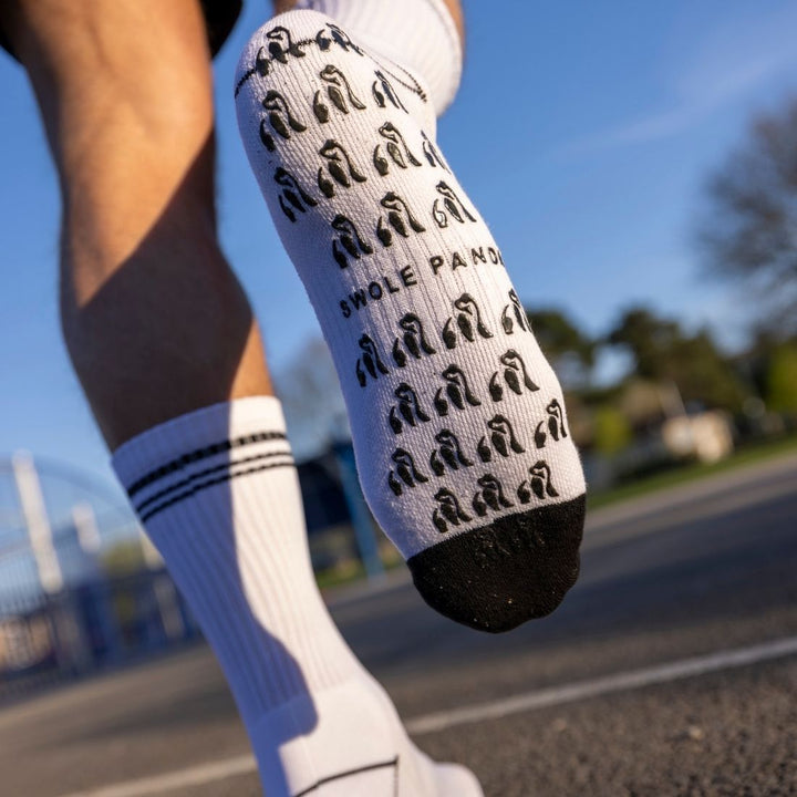 White Performance Grip Socks