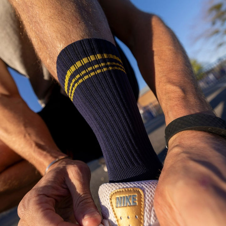 Navy Performance Grip Socks