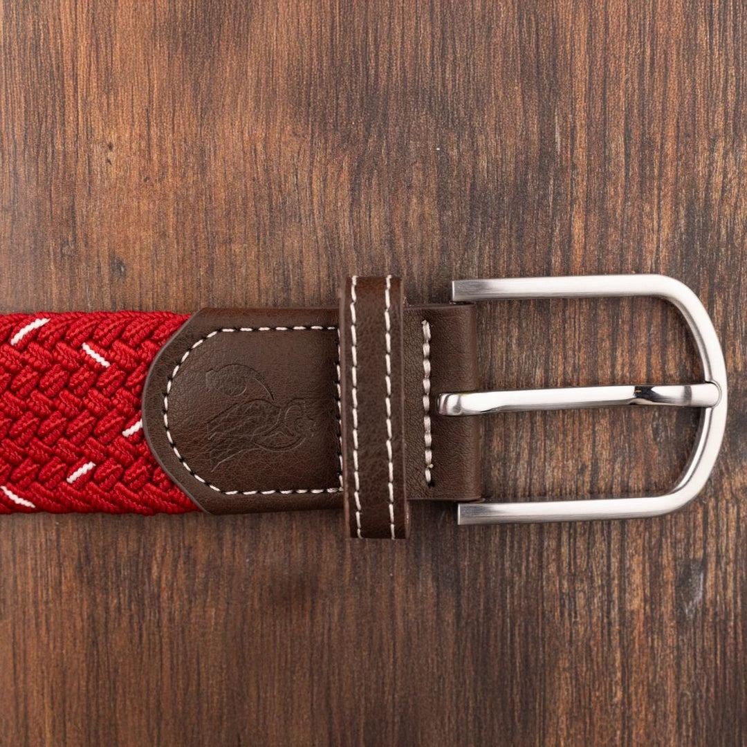 Woven Belt - Red & White Dot