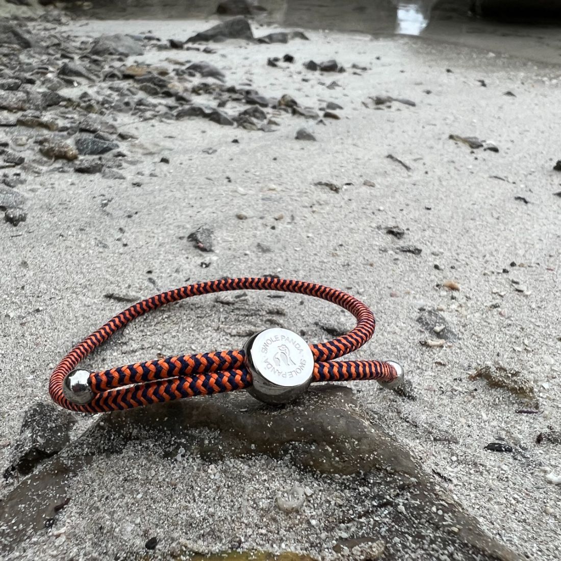 Rope Bracelet - Blue / Orange Zigzag