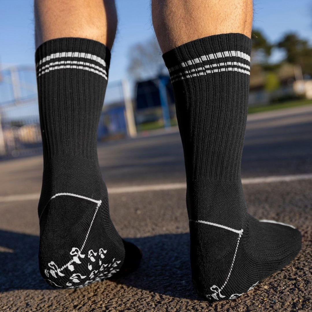 Black Performance Grip Socks