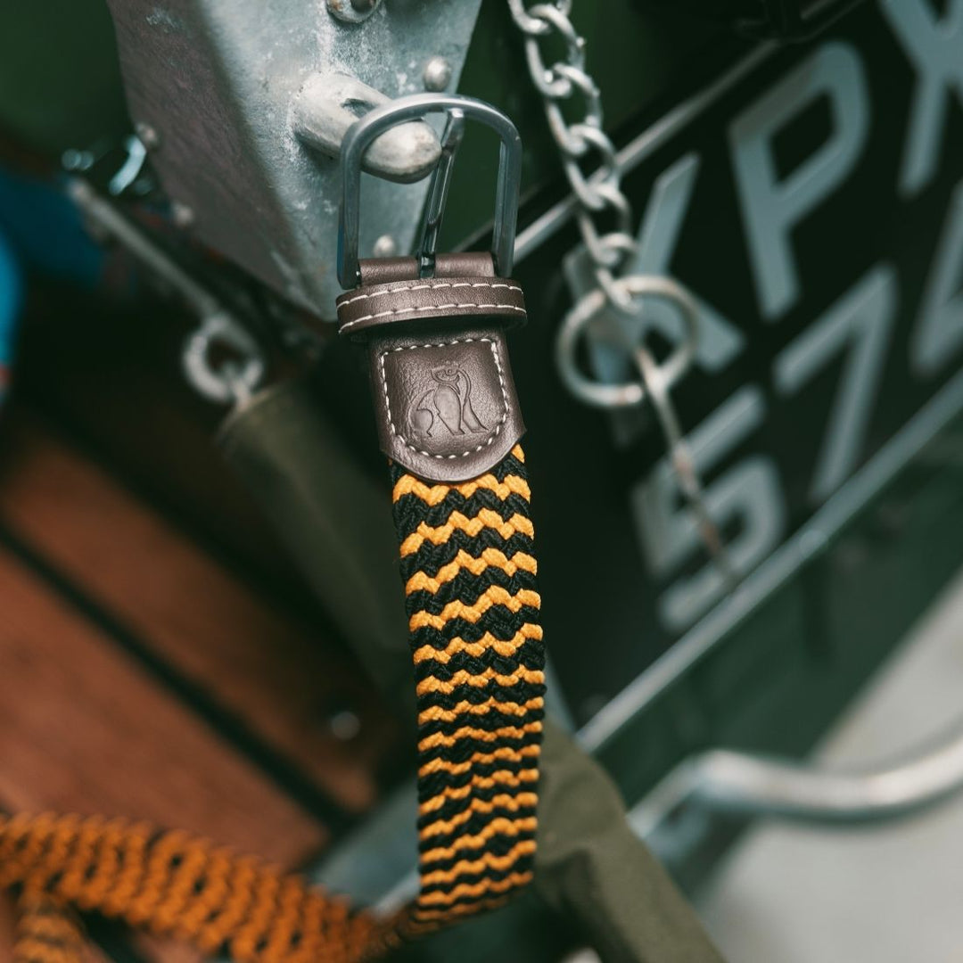Woven Belt - Yellow Zigzag