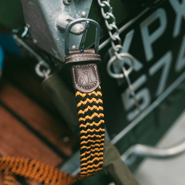 Woven Belt - Yellow Zigzag