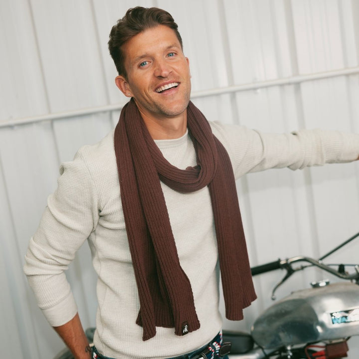Burgundy Organic Cotton Scarf