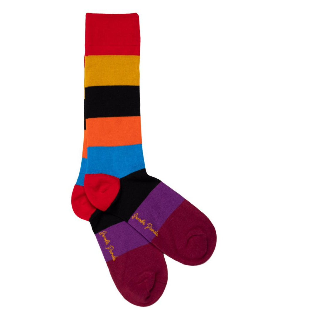 6 Pairs Men's Striped Bamboo Socks - 30% OFF