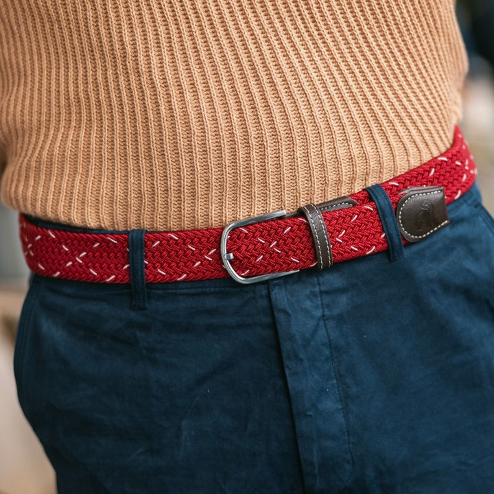 Woven Belt - Red & White Dot