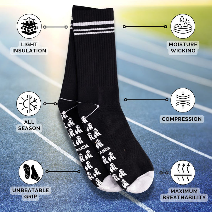 Black Performance Grip Socks
