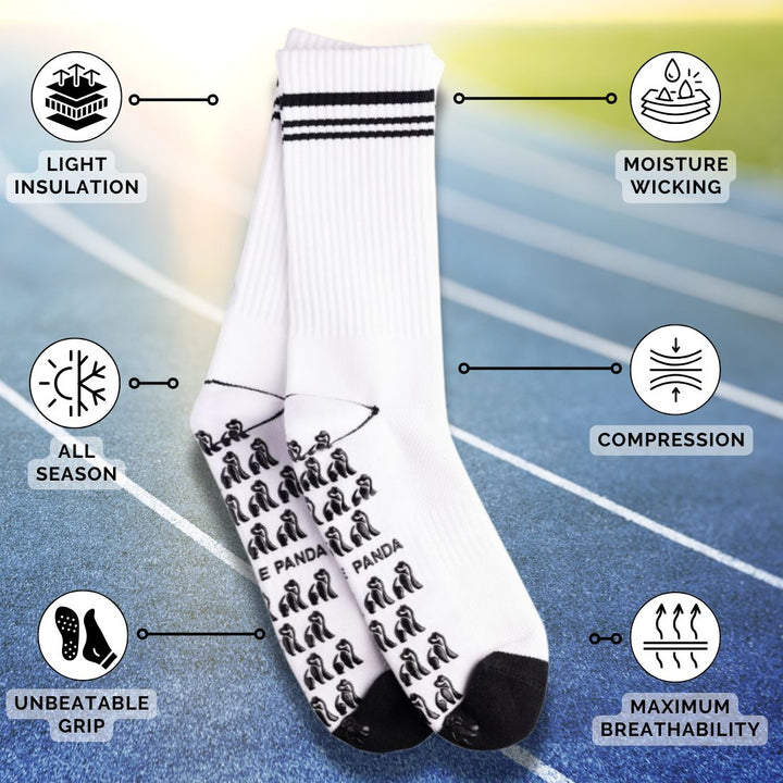White Performance Grip Socks