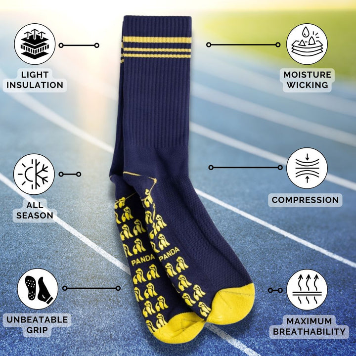 Navy Performance Grip Socks