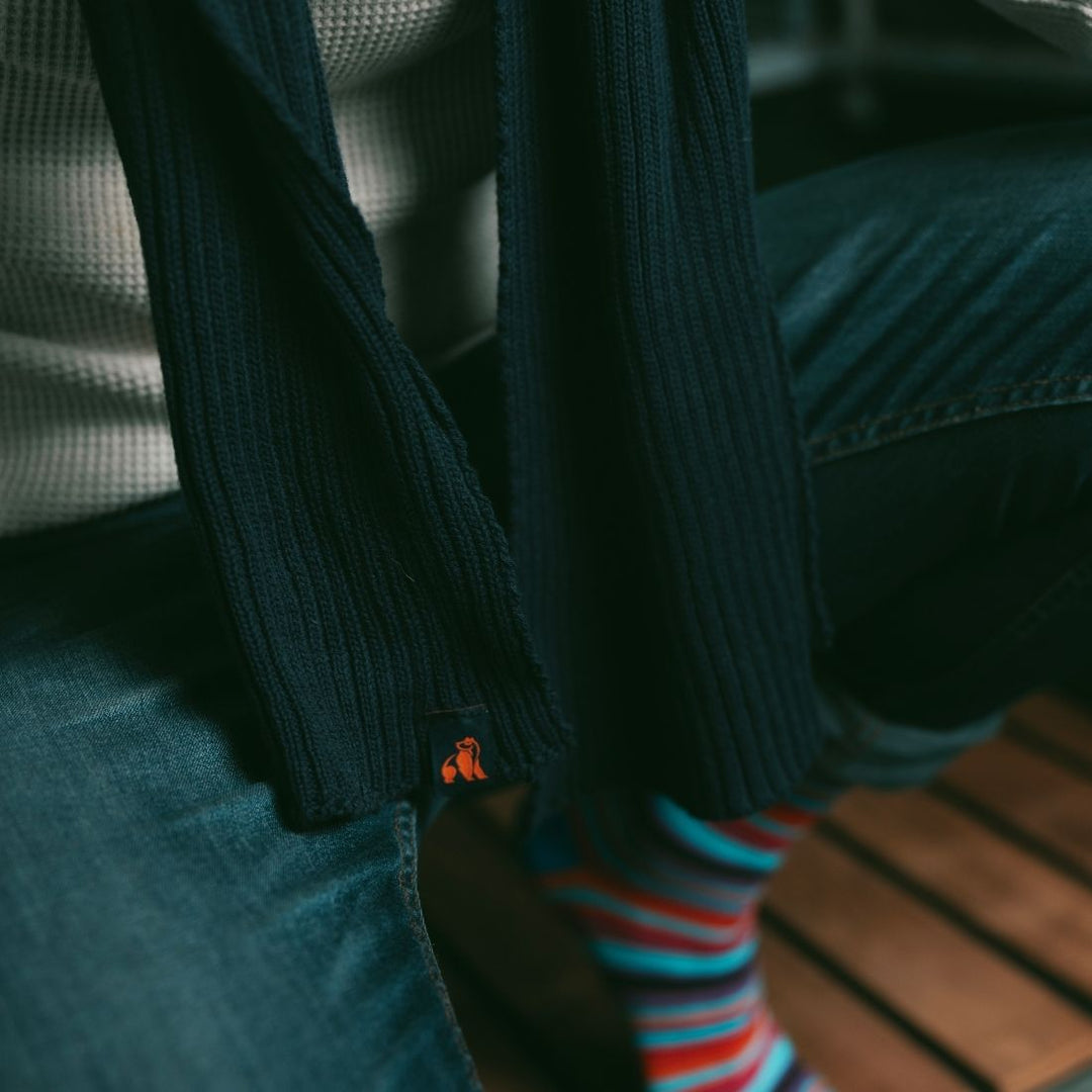 Navy Organic Cotton Scarf