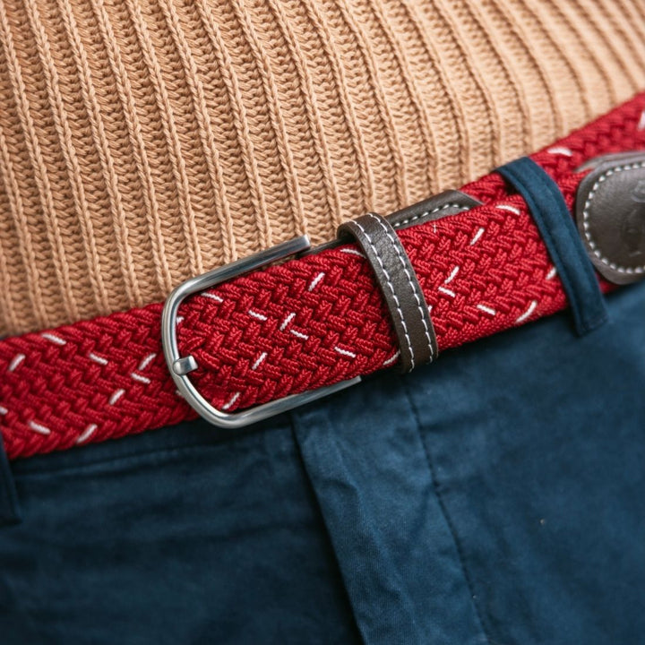 Woven Belt - Red & White Dot