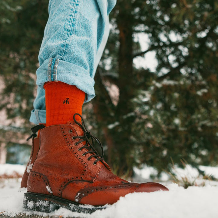 Red Bamboo Boot Socks