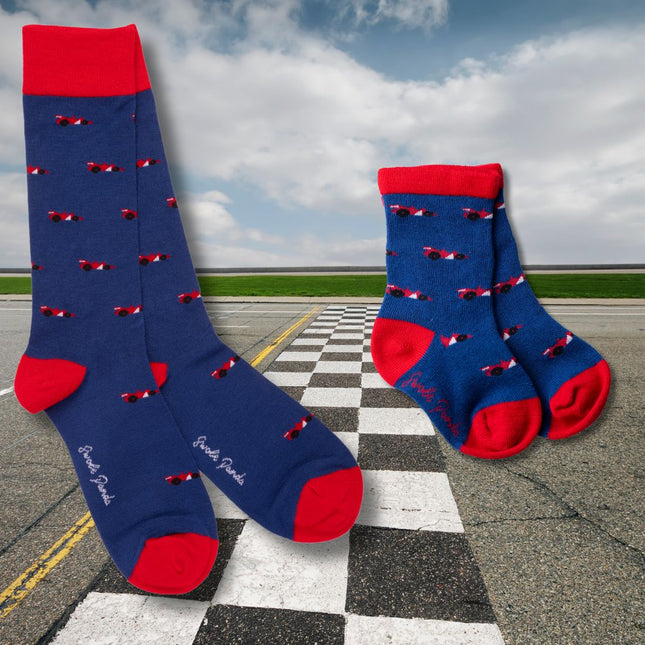 Bamboo Socks - Racing Cars Matching Bamboo Socks (Adult & Child)
