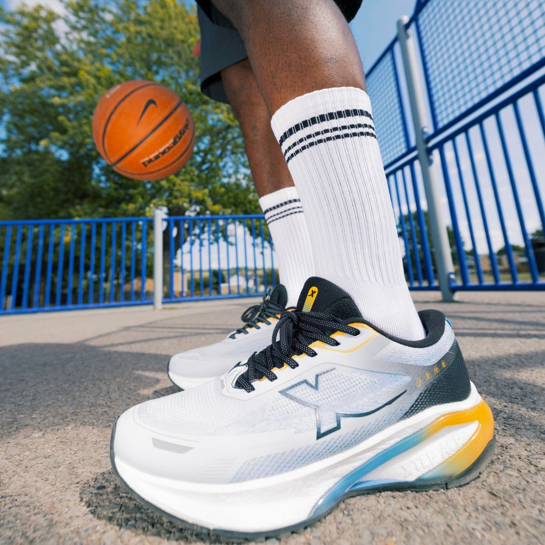 White Performance Grip Socks