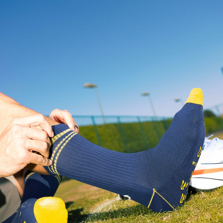 Navy Performance Grip Socks