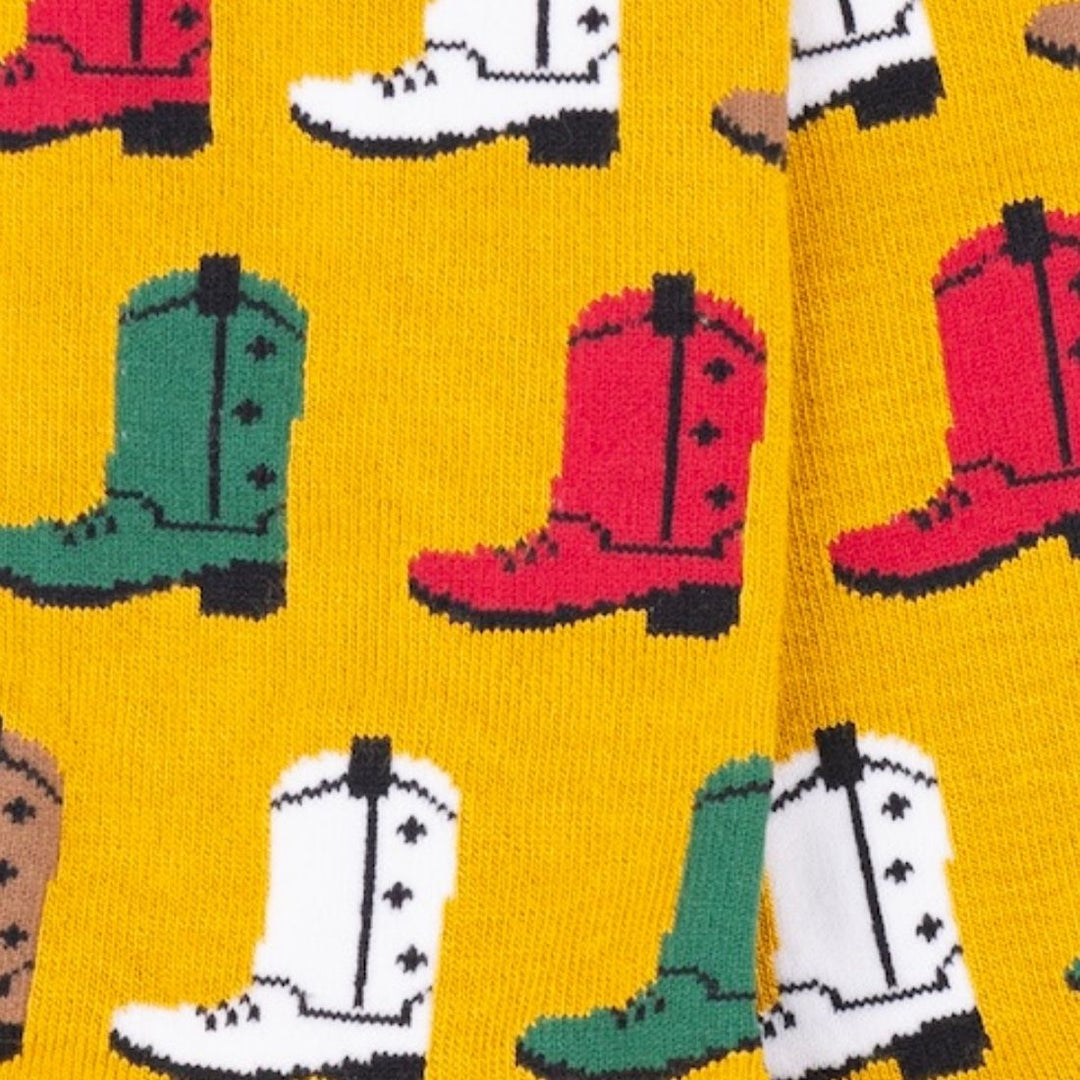 Mustard Cowboy Boot Bamboo Socks