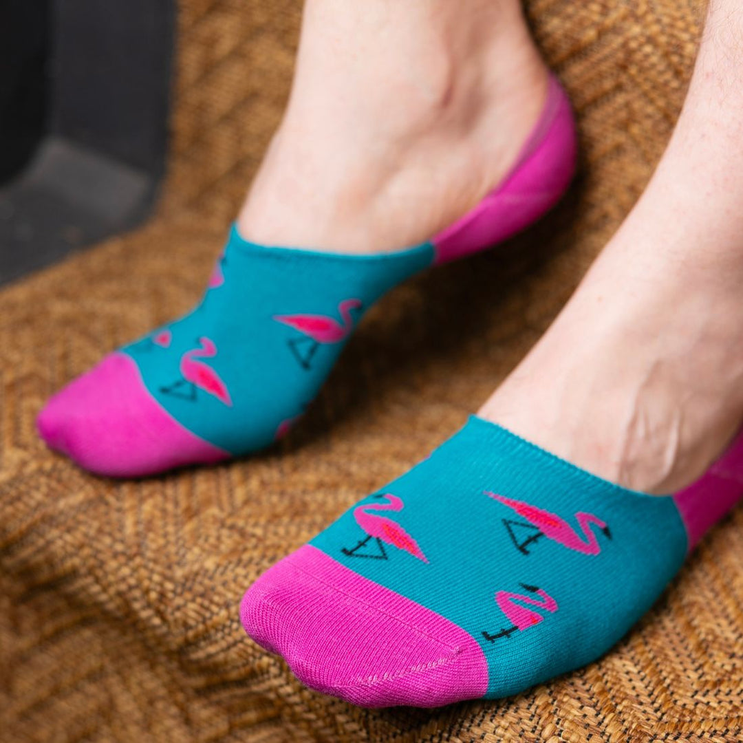 Flamingo "No-Show" Bamboo Socks