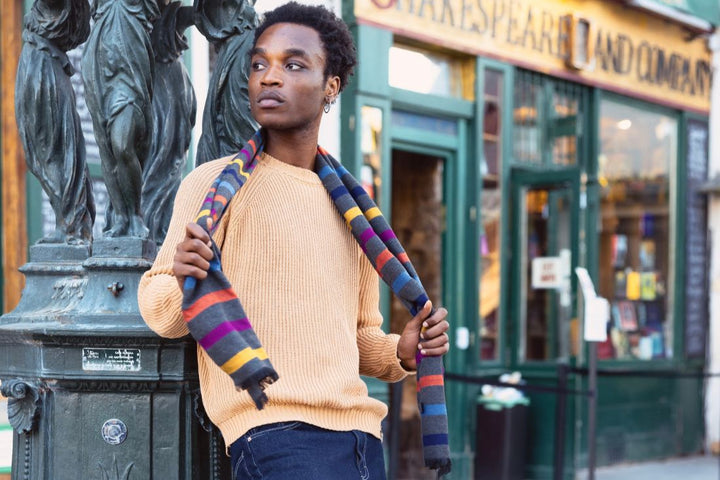 Multi Fine Stripe Bamboo Scarf