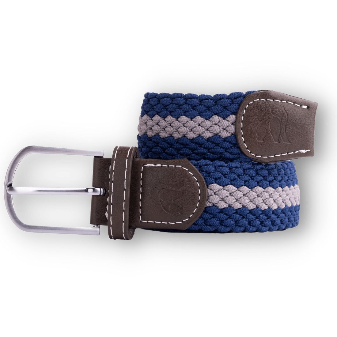 Woven Belt - Blue / Grey Stripe