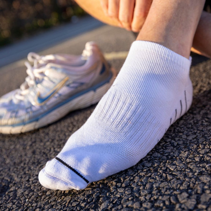 White Performance Trainer Socks