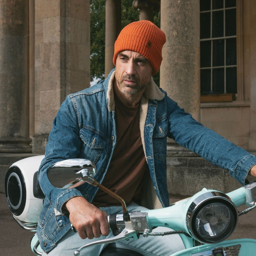 Organic Cotton Beanie - Burnt Orange
