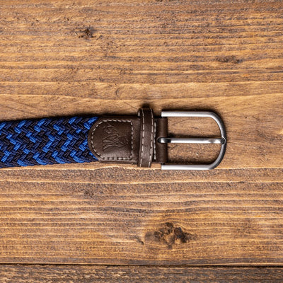 Woven Belt - Navy / Blue Zigzag