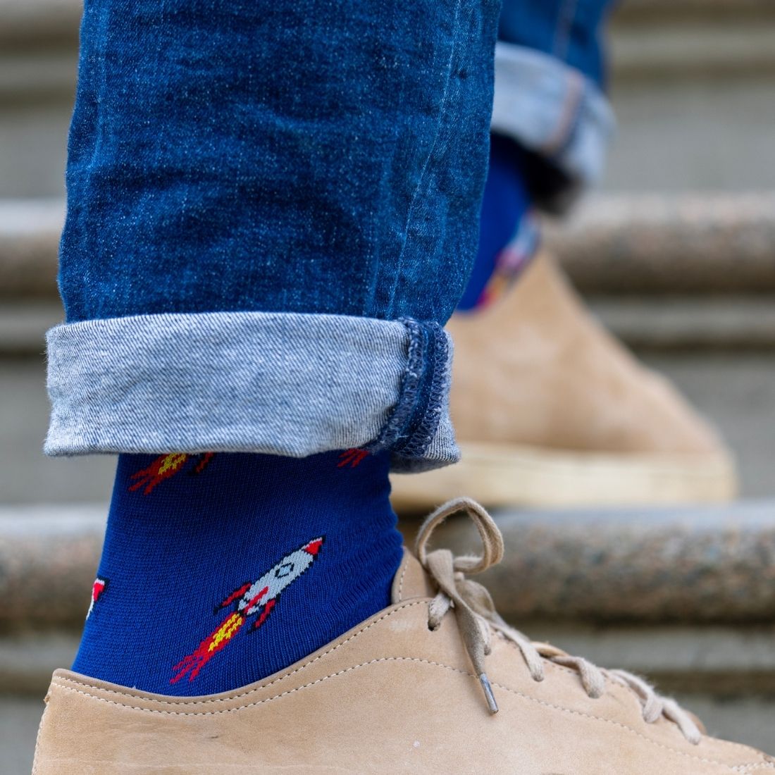Rocket Socks Client Rocket Ship Bamboo Socks – Swole Panda