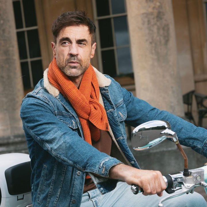 Burnt Orange Organic Cotton Scarf
