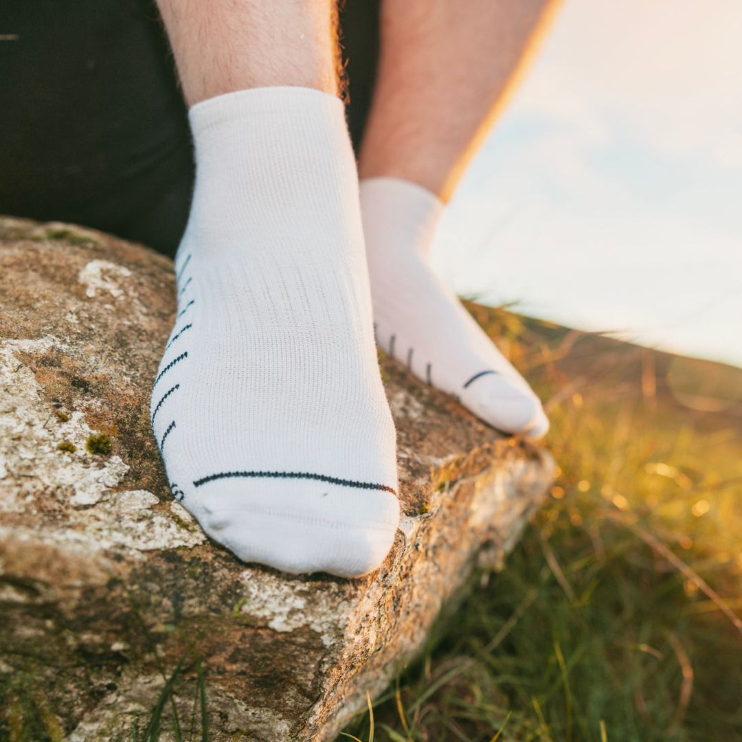 White Performance Trainer Socks