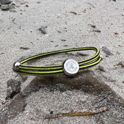 Rope Bracelet - Lime Green Stripe
