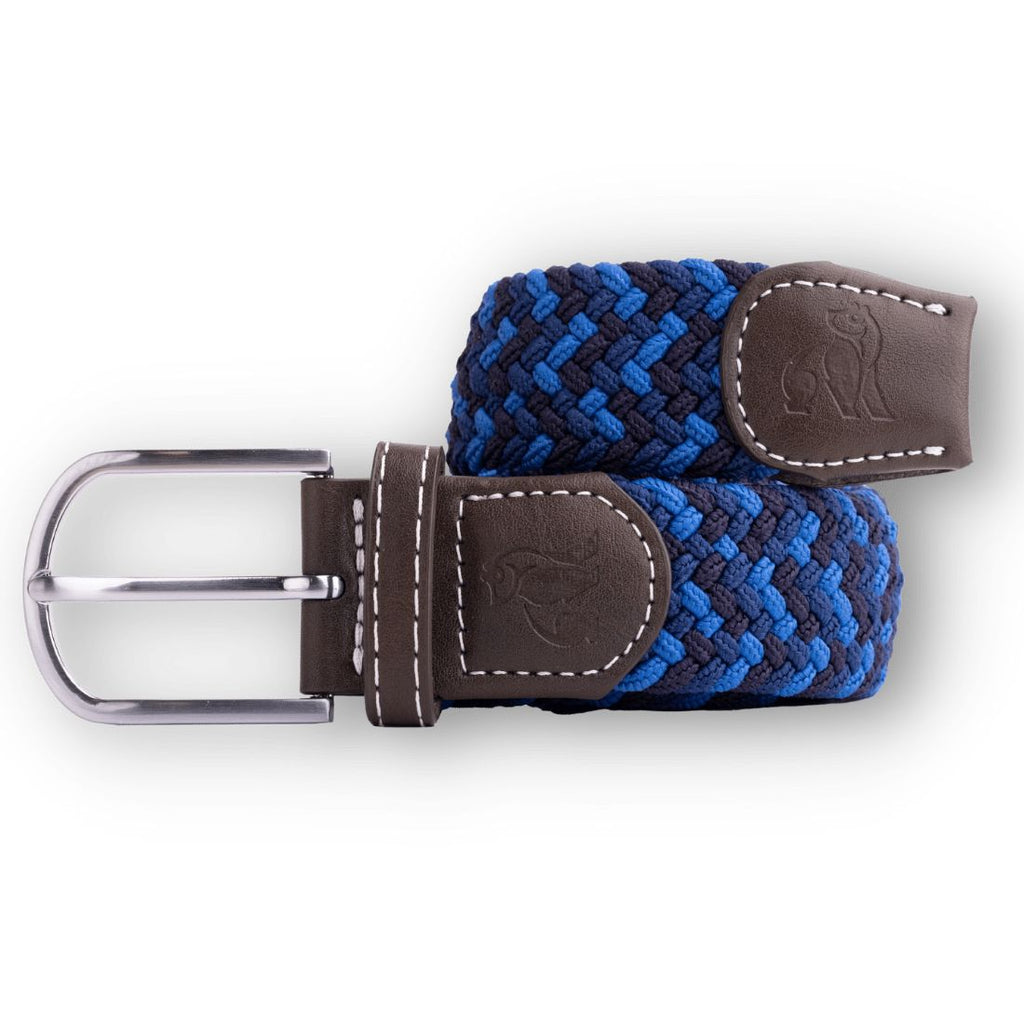 Woven Belt Navy Blue Zigzag