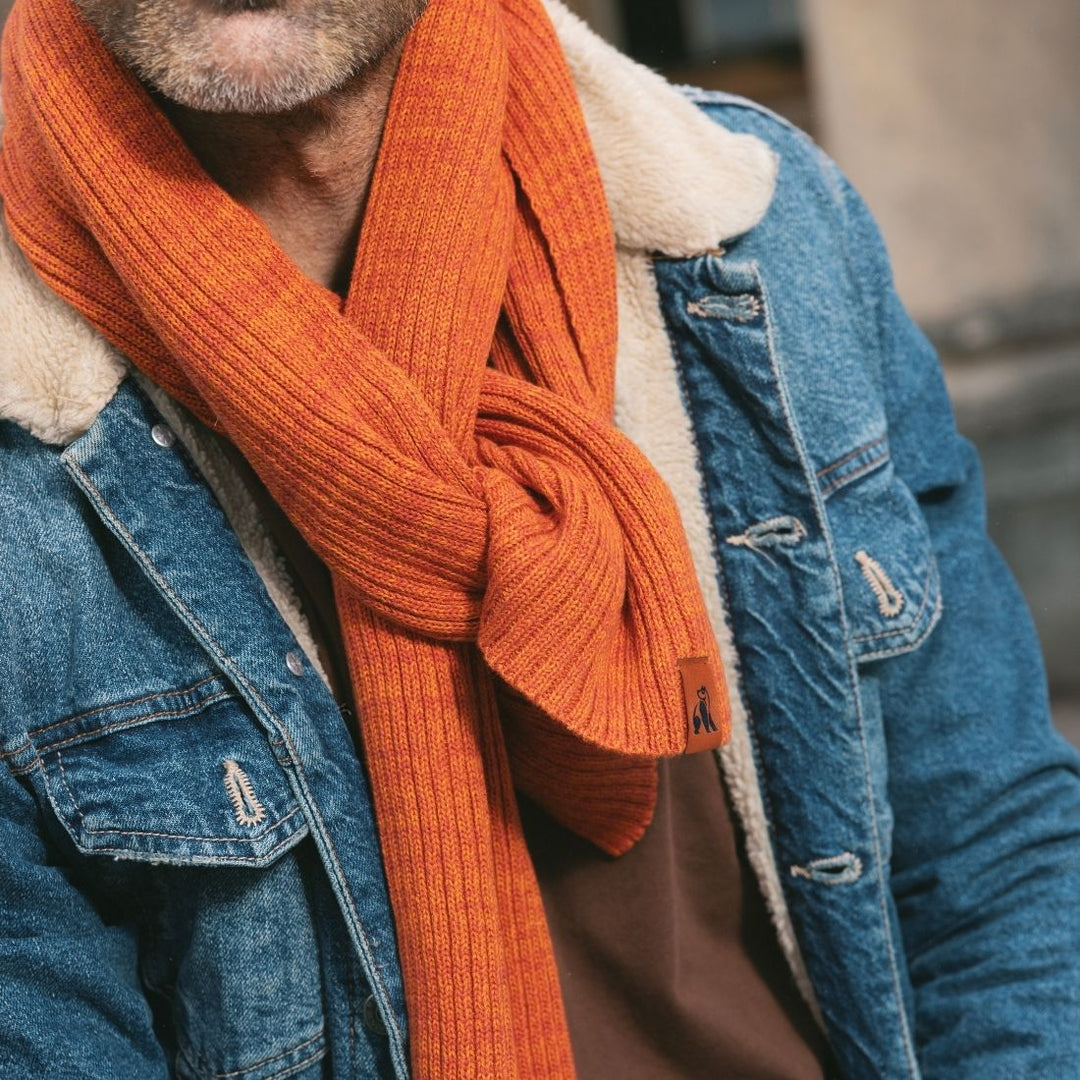 Burnt Orange Organic Cotton Scarf