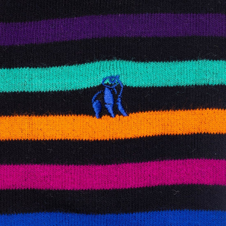 Black Multi Striped Bamboo Socks