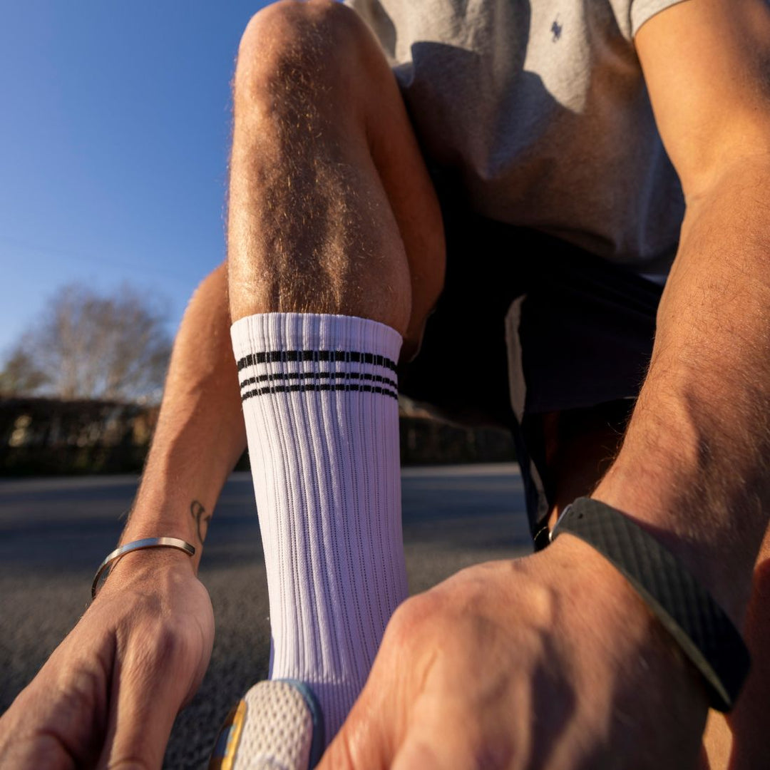 White Performance Grip Socks