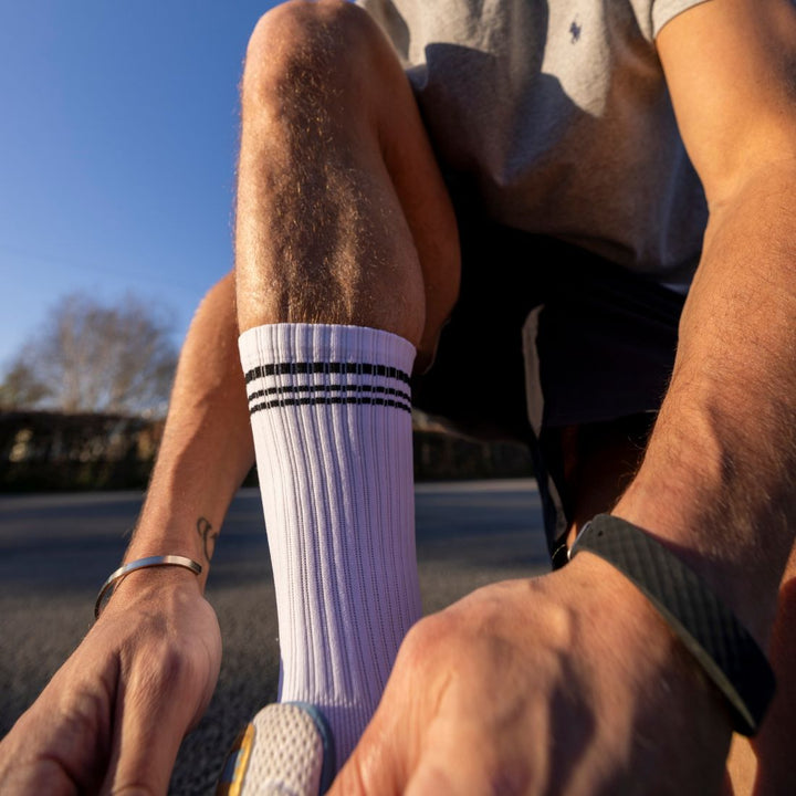 White Performance Grip Socks