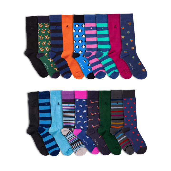 18 Pairs Men's XL Bamboo Socks - 50% OFF