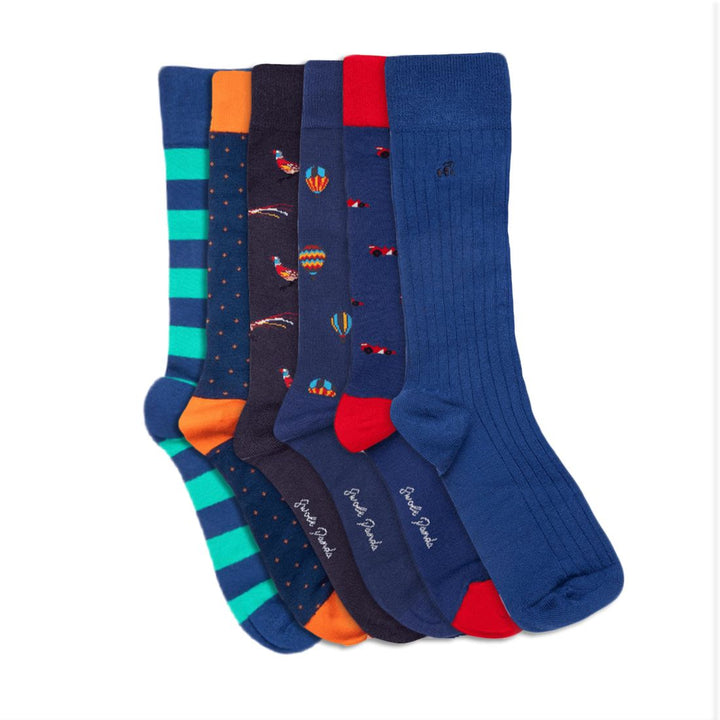6 Pairs Men's Mixed Bamboo Socks - 30% OFF