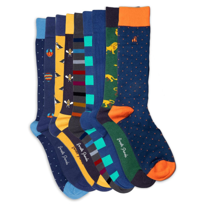 9 Pairs Men's Mixed Bamboo Socks - 40% OFF