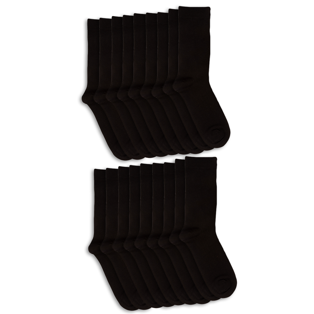 18 Pairs Women's Black Bamboo Socks - 50% OFF