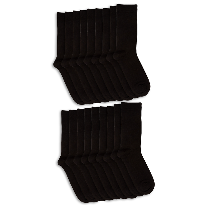 18 Pairs Women's Black Bamboo Socks - 50% OFF